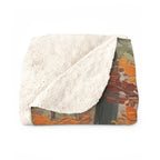 Bernese Mountain Dog Acrylic sherpa blanket by Tritan, folded