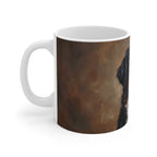 Bernese Mountain Dog Acrylic ceramic mug by Tritan, left handle