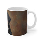Bernese Mountain Dog Acrylic ceramic mug by Tritan, right handle