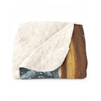 Bernese Mountain Dog Acrylic sherpa blanket by Tritan, folded
