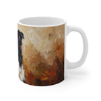 Border Collie Acrylic ceramic mug by Tritan, right handle