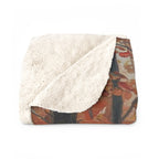 Border Collie Acrylic sherpa blanket by Tritan, folded