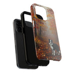 Border Collie Acrylic tough phone case by Tritan, two-piece layers