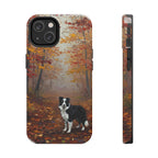 Border Collie Acrylic tough phone case by Tritan, front and side
