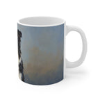 Border Collie Acrylic ceramic mug by Tritan, right handle