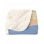 Border Collie Acrylic sherpa blanket by Tritan, folded