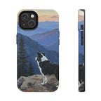 Border Collie Acrylic tough phone case by Tritan, front and side