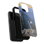 Border Collie Acrylic tough phone case by Tritan, two-piece layers
