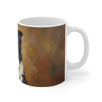 Border Collie Acrylic ceramic mug by Tritan, right handle