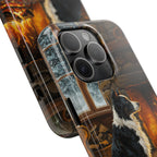 Border Collie Acrylic tough phone case by Tritan, close-up