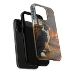 Border Collie Acrylic tough phone case by Tritan, two-piece layers