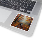 Boston Terrier Acrylic vinyl sticker by Tritan, on a laptop