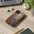 Boston Terrier Acrylic tough phone case by Tritan, on a desk