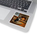 Boston Terrier Acrylic vinyl sticker by Tritan, on a laptop