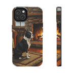 Boston Terrier Acrylic tough phone case by Tritan, front and side
