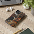 Boston Terrier Acrylic tough phone case by Tritan, on a desk