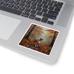 Boxer Acrylic vinyl sticker by Tritan, on a laptop