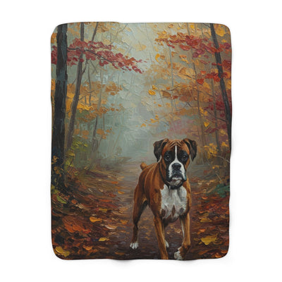 Acrylic Boxer - Autumn Woods | Sherpa Fleece Blanket