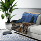Boxer Acrylic sherpa blanket by Tritan, on sofa