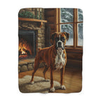 Boxer Acrylic sherpa blanket by Tritan, front
