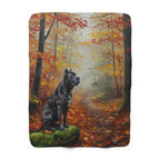 Acrylic Gallery Print Cane Corso - Autumn Woods | Sherpa Fleece Blanket