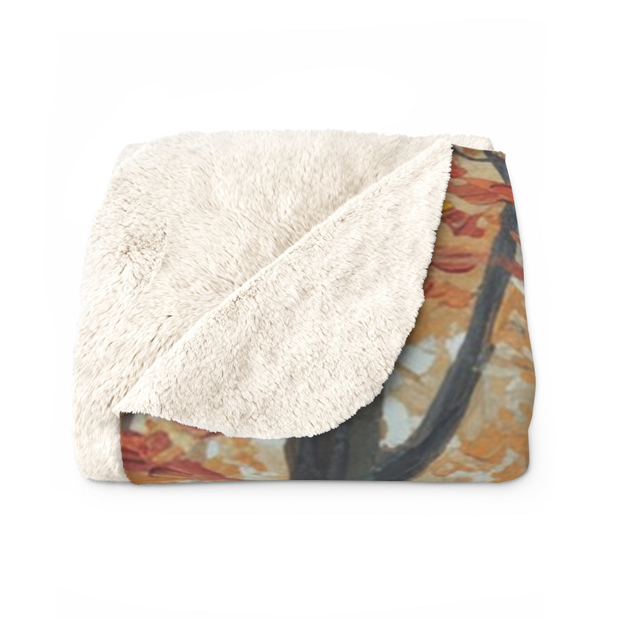 Acrylic Gallery Print Cane Corso - Autumn Woods | Sherpa Fleece Blanket