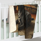 Acrylic Gallery Print Cane Corso - Winter Hearth | Sherpa Fleece Blanket