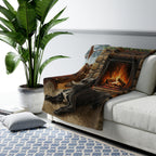 Acrylic Gallery Print Cane Corso - Winter Hearth | Sherpa Fleece Blanket