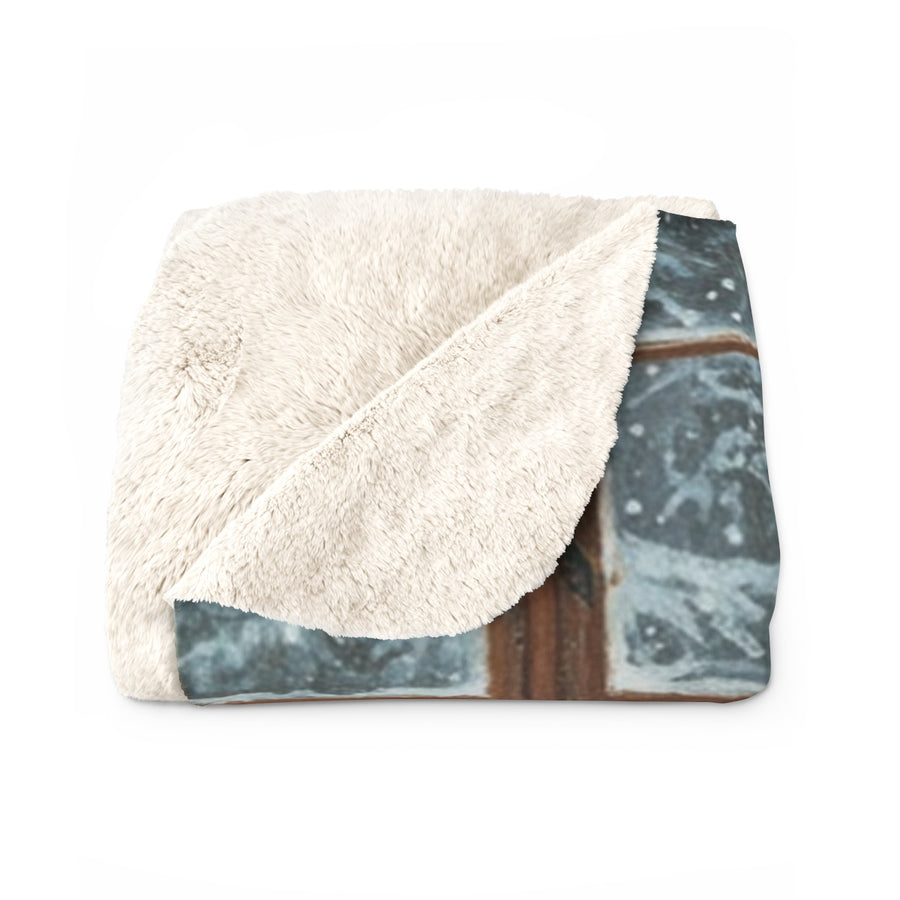 Acrylic Gallery Print Cane Corso - Winter Hearth | Sherpa Fleece Blanket