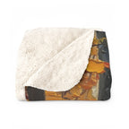 Cavalier King Charles Spaniel Acrylic sherpa blanket by Tritan, folded