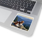 Cavalier King Charles Spaniel Acrylic vinyl sticker by Tritan, on a laptop