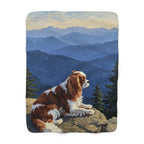 Cavalier King Charles Spaniel Acrylic sherpa blanket by Tritan, front