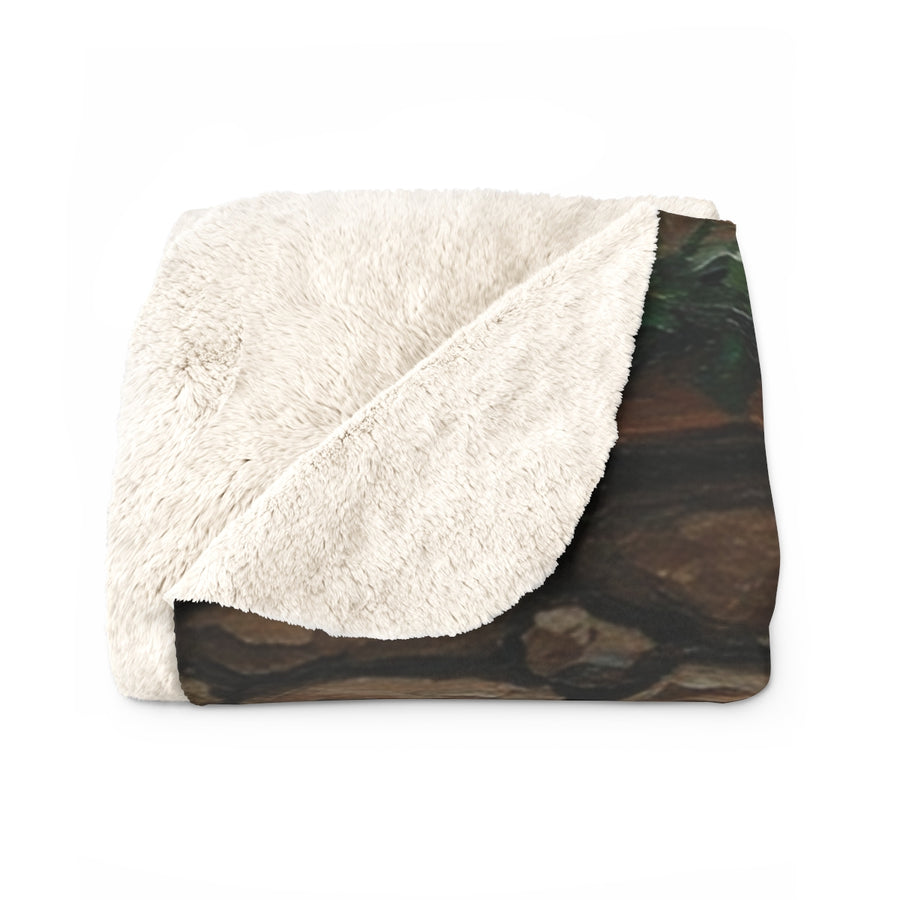 Acrylic Cavalier King Charles Spaniel - Winter Hearth | Sherpa Fleece Blanket