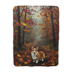 Corgi Cozy Set — 2-Piece Blanket + Mug Gift Set | Autumn Woods | Tritan