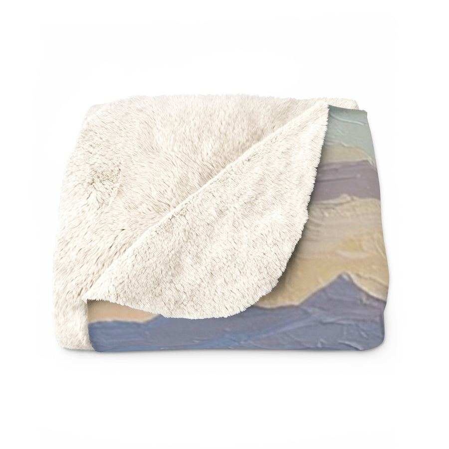 Acrylic Corgi - Mountain Overlook | Sherpa Fleece Blanket