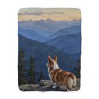 Corgi Acrylic sherpa blanket by Tritan, front