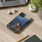 Pembroke Welsh Corgi Acrylic tough phone case by Tritan, on a desk