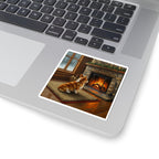 Corgi Acrylic vinyl sticker by Tritan, on a laptop