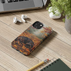 Dachshund Acrylic tough phone case by Tritan, on a desk