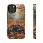 Dachshund Acrylic tough phone case by Tritan, front and side
