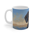 Dachshund Acrylic ceramic mug by Tritan, left handle