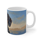 Dachshund Acrylic ceramic mug by Tritan, right handle