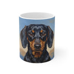 Dachshund Acrylic ceramic mug by Tritan, front