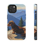 Dachshund Acrylic tough phone case by Tritan, front and side