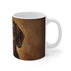 Dachshund Acrylic ceramic mug by Tritan, right handle
