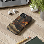 Dachshund Acrylic tough phone case by Tritan, on a desk