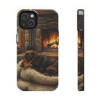 Dachshund Acrylic tough phone case by Tritan, front and side