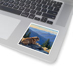 English Bulldog Acrylic vinyl sticker by Tritan, on a laptop