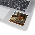 English Bulldog Acrylic vinyl sticker by Tritan, on a laptop