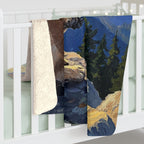 French Bulldog Acrylic sherpa blanket by Tritan, on bed